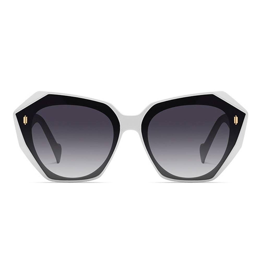 Retro Tinted Polygonal Cat Eye Sunglasses