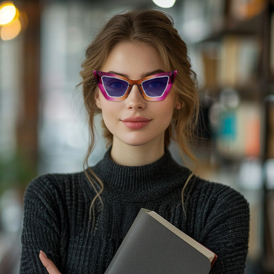 Dollger Retro-Vintage Lightweight Cat-Eye Tinted Sunglasses