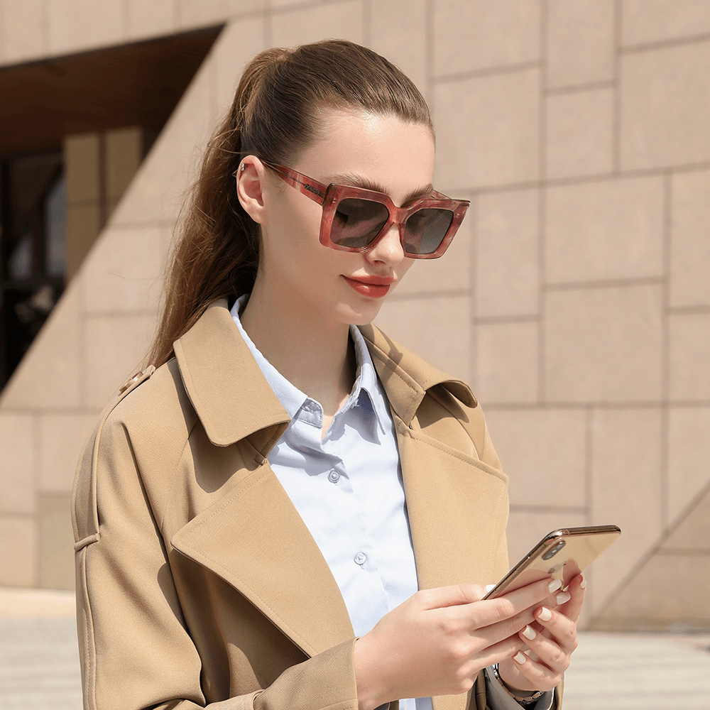 Dollger Elegant Classic Oversized Square Cat Eye Sunglasses